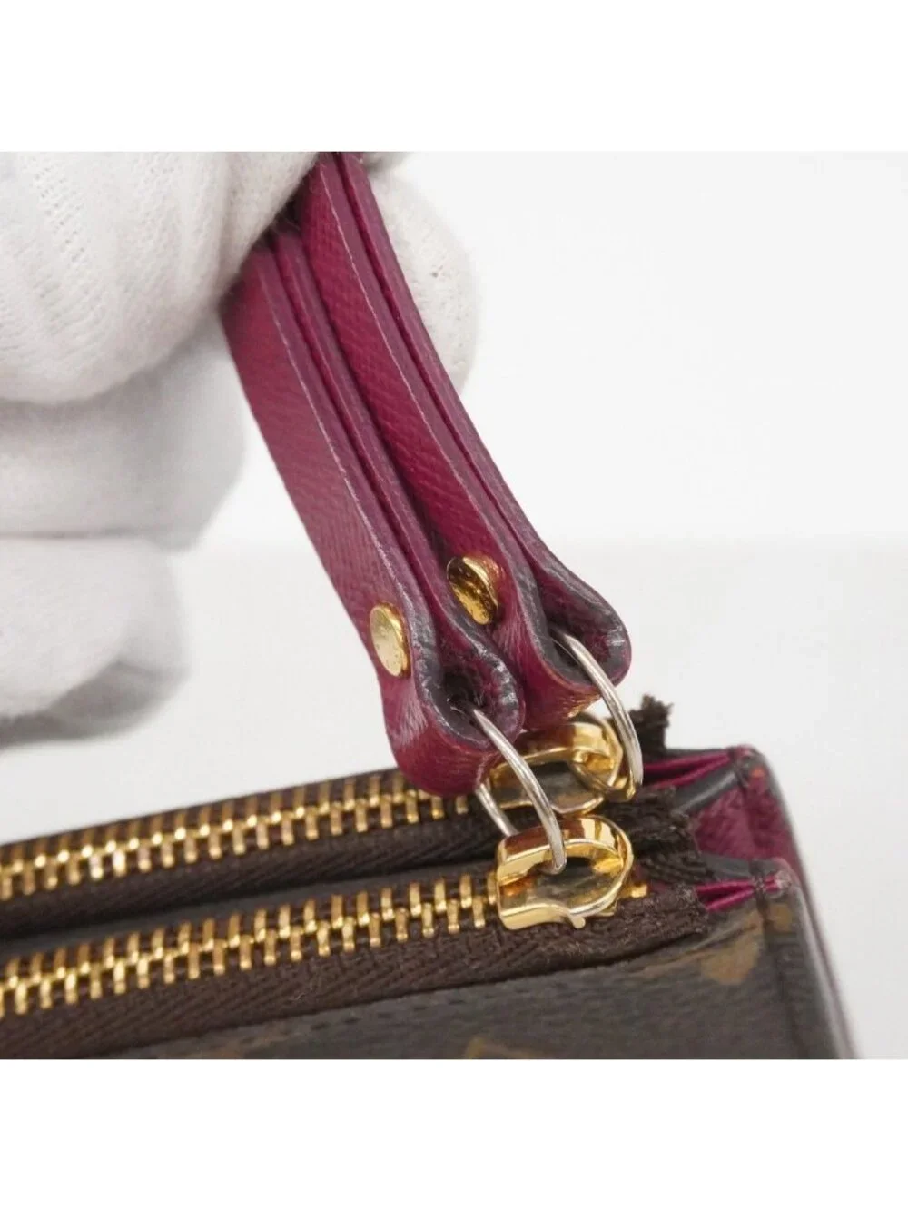 Louis Vuitton Wallet Monogram Portefeuille Adele Brown Fuchsia